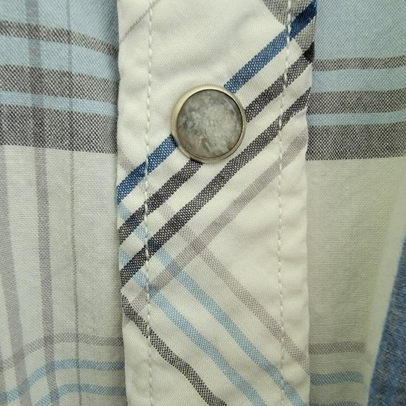 Bullhead Men's Size XXL Western Style Long Sleeve Button Up Plaid Pattern Shirt - Picture 3 of 9